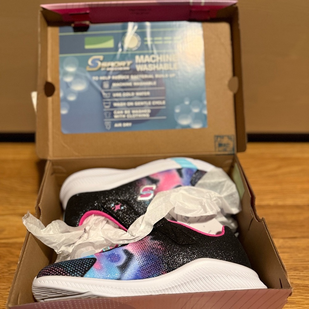 Skechers Kids' Multicolor and Black Sneakers